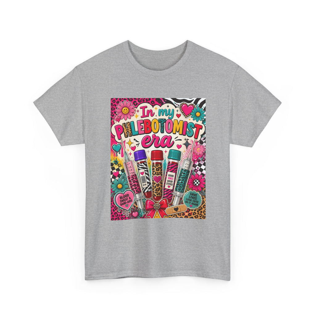 Phlebotomist Era T‑Shirt — Retro Colorful Medical Tech Tee