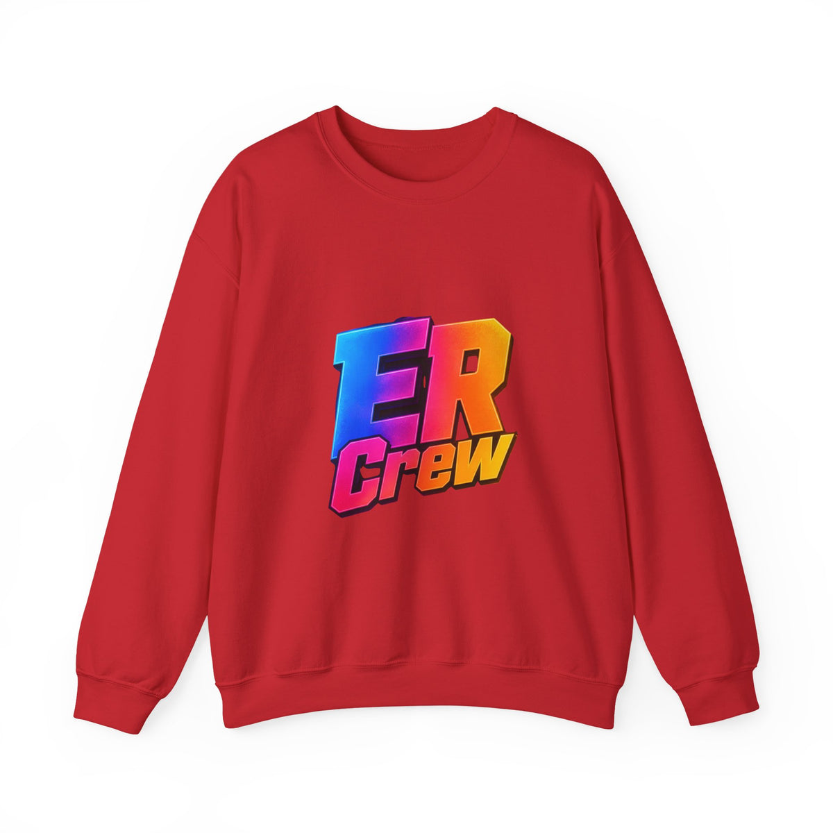 ER Crew Sweatshirt – Colorful Retro Gradient Logo Crewneck