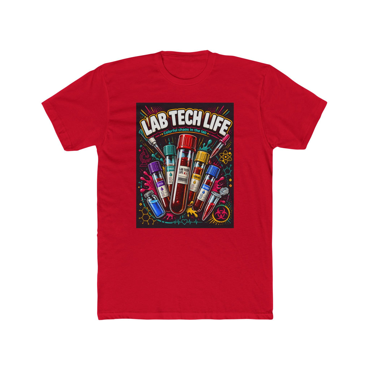 Lab Tech Life T-Shirt — Funny Medical Lab Technician Tee with Colorful Vials