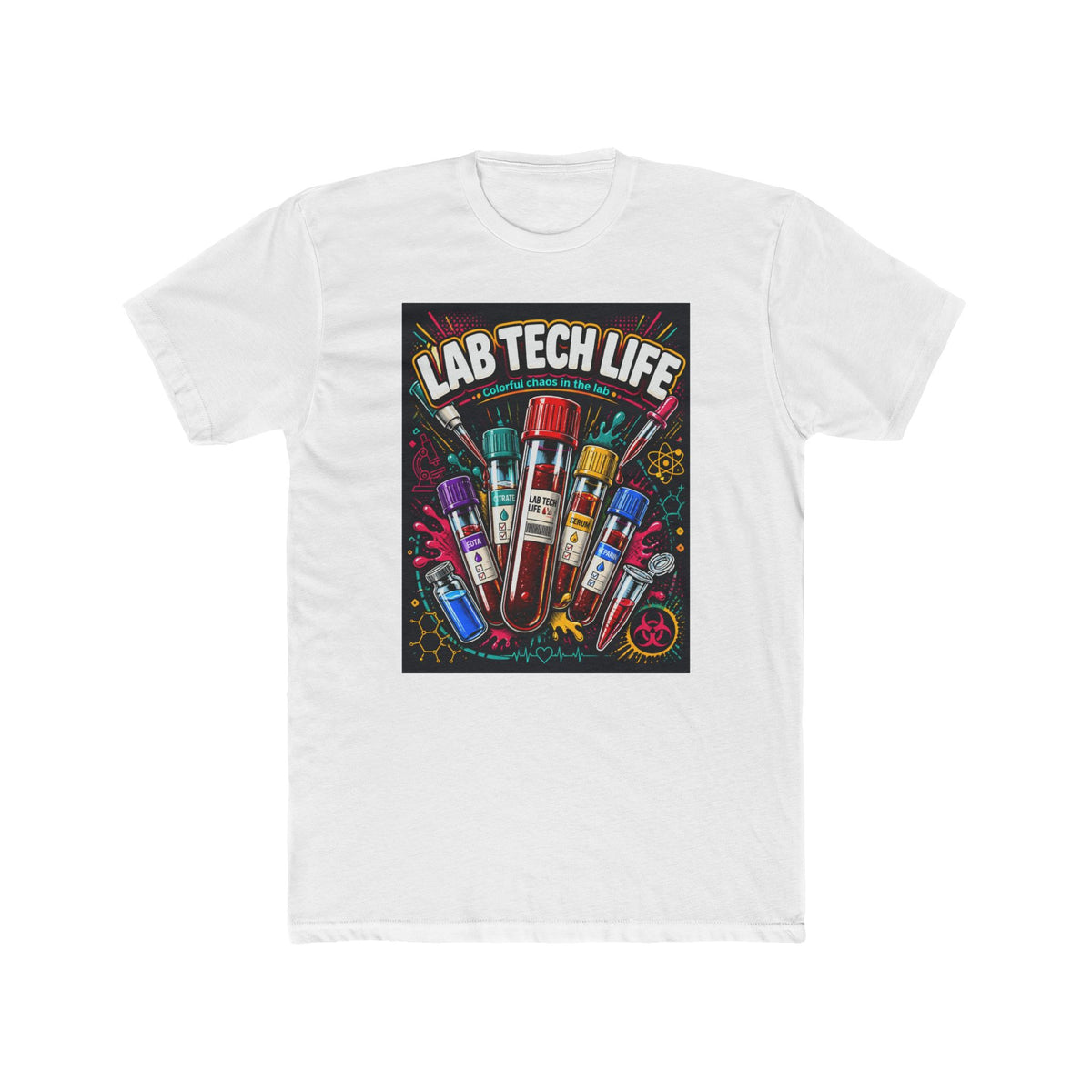 Lab Tech Life T-Shirt — Funny Medical Lab Technician Tee with Colorful Vials