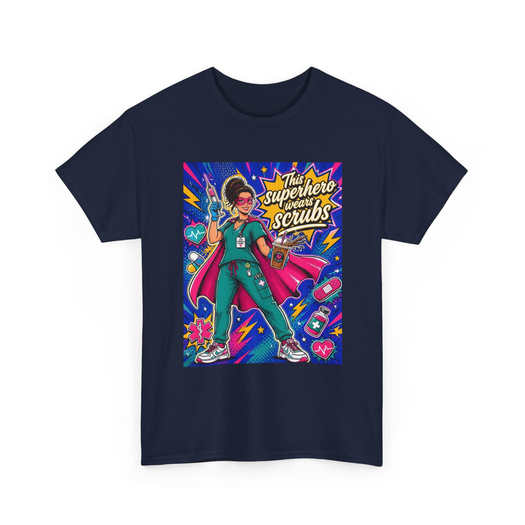 Superhero Scrubs Tee — "This Superhero Wears Scrubs" Nurse Medical Appreciation T-Shirt