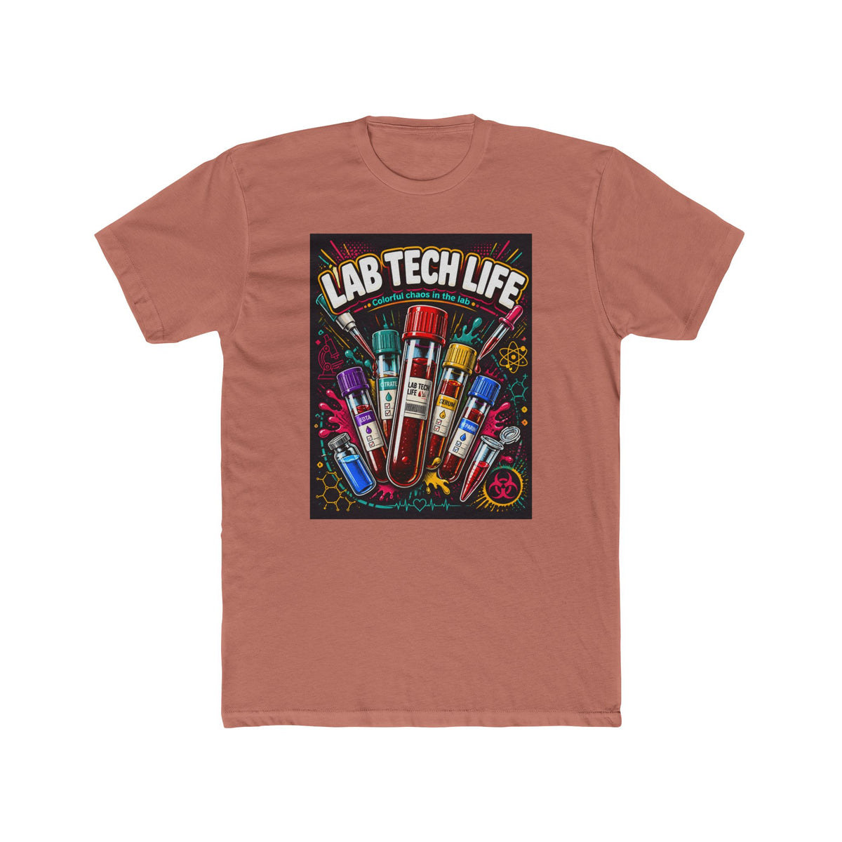 Lab Tech Life T-Shirt — Funny Medical Lab Technician Tee with Colorful Vials