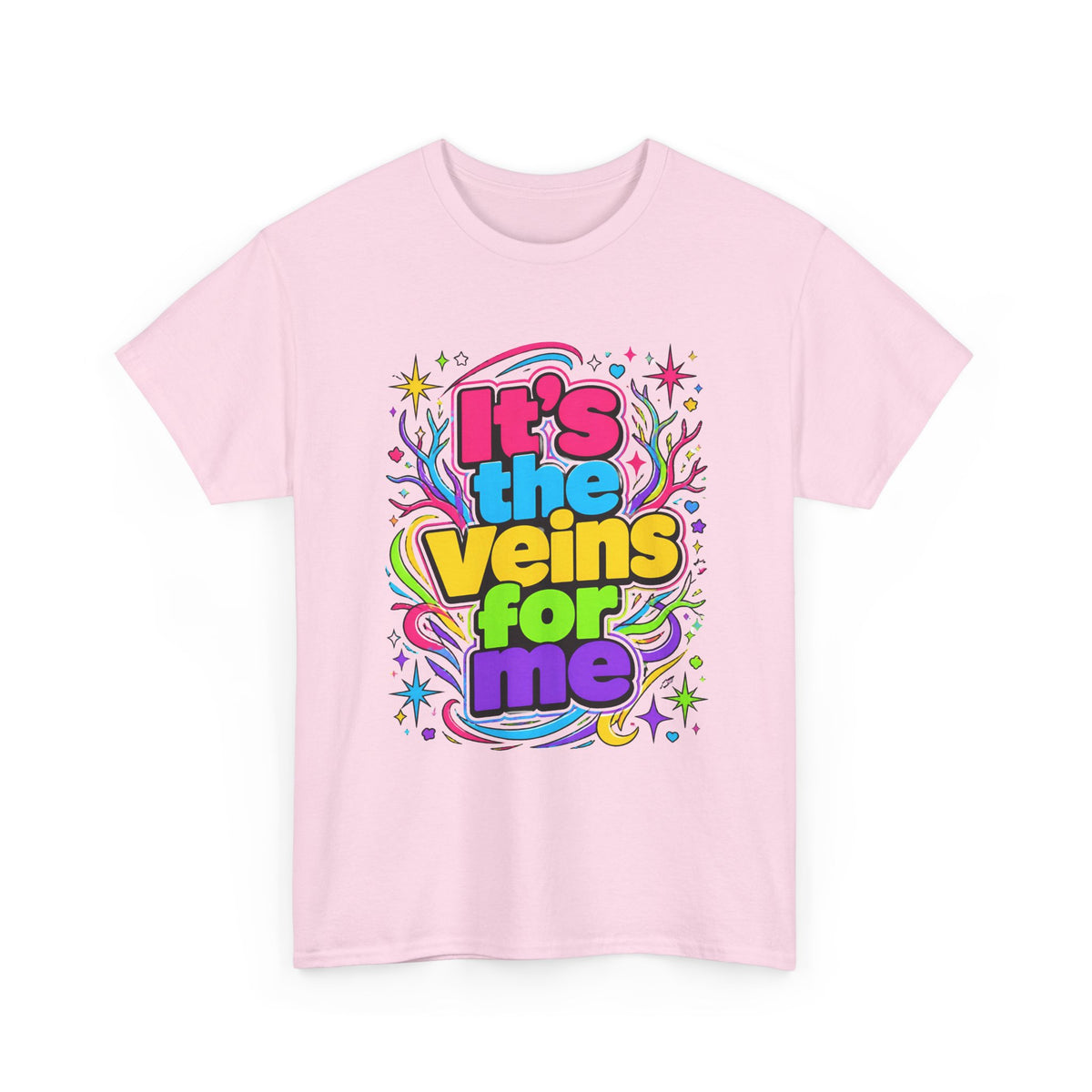 It’s the Veins For Me T-Shirt — Colorful Retro Pride Graphic Tee