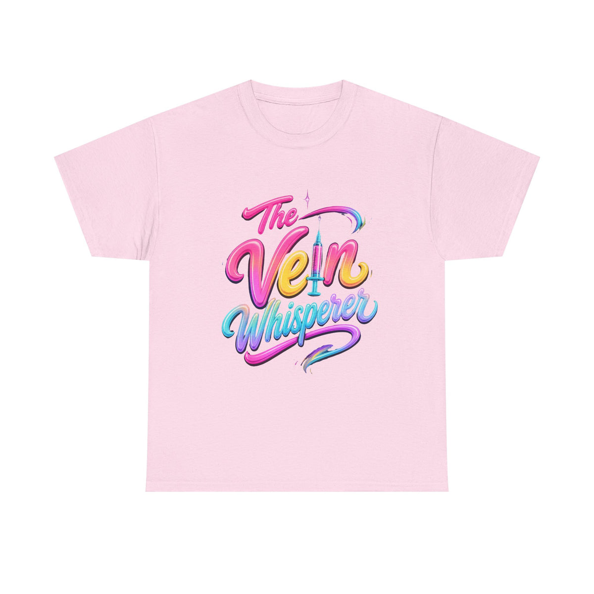 The Vein Whisperer T-Shirt — Colorful Retro Script Medical Enthusiast Tee