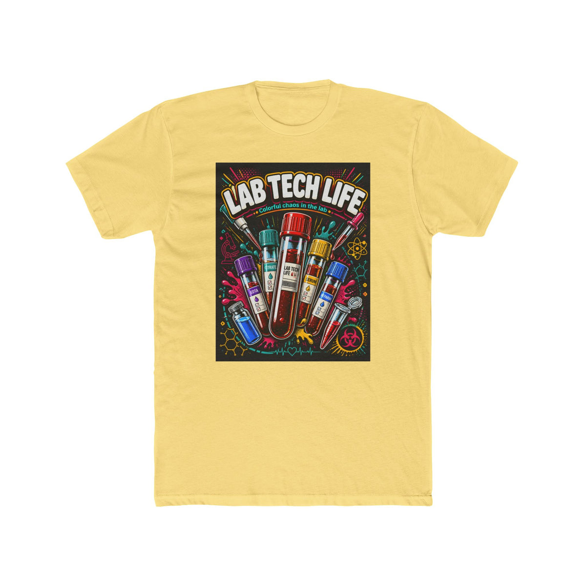 Lab Tech Life T-Shirt — Funny Medical Lab Technician Tee with Colorful Vials