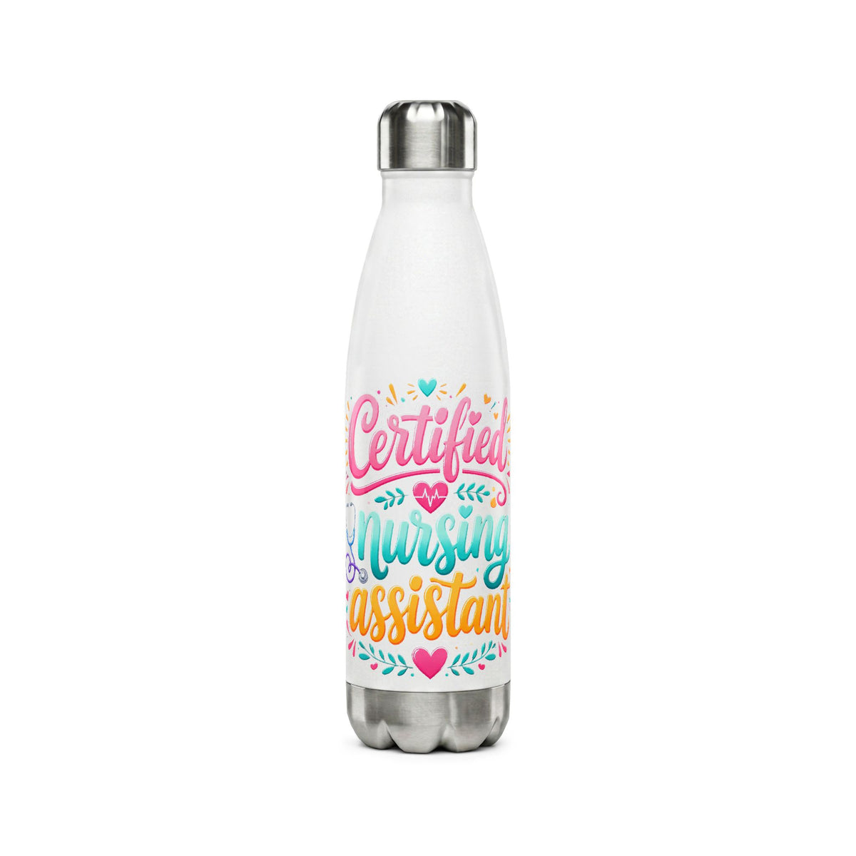 Certified Nursing Assistant Stainless Steel Water Bottle — 17oz Insulated Gift