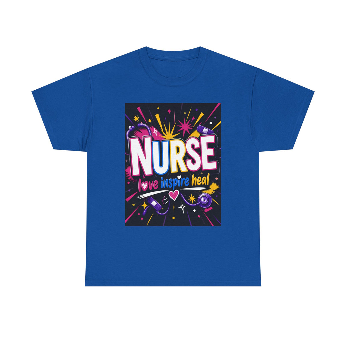Nurse I Love, Inspire, Heal T-Shirt — Colorful Appreciation Tee for Nurses