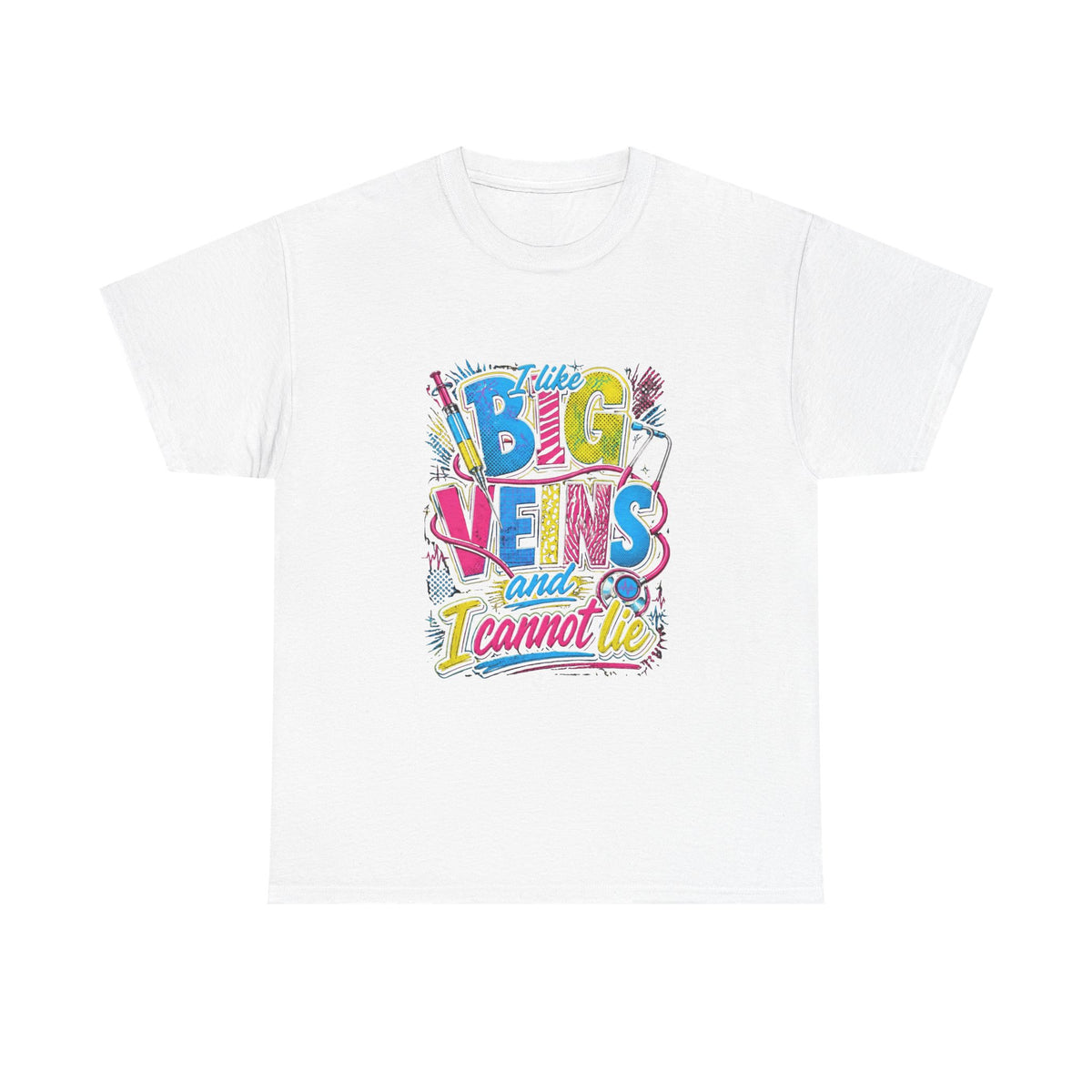 T-Shirt — "Big Veins and I Cannot Lie" Retro Graphic Tee