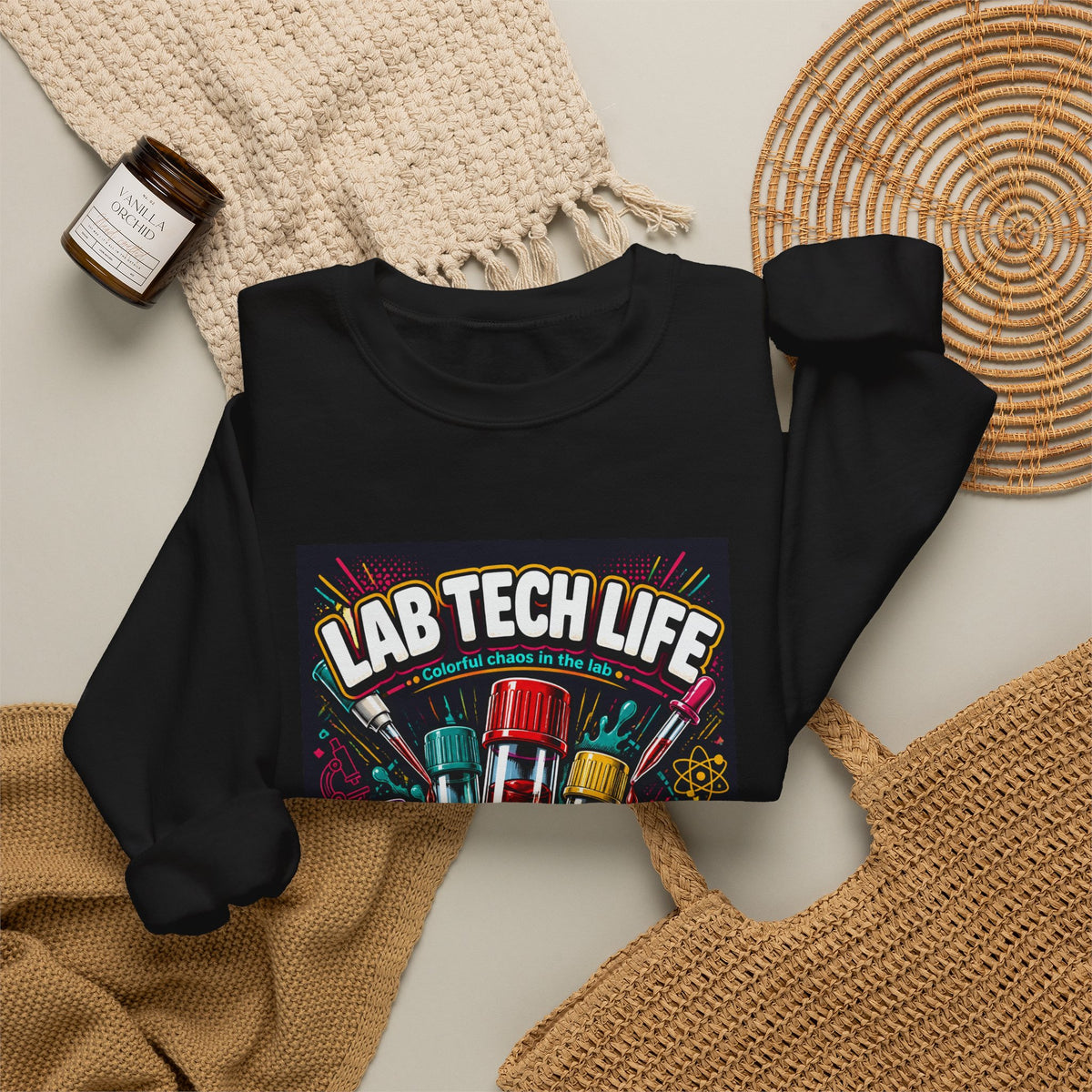 Lab Tech Life Sweatshirt — Colorful Test Tube Medical Lab Tech Shirt