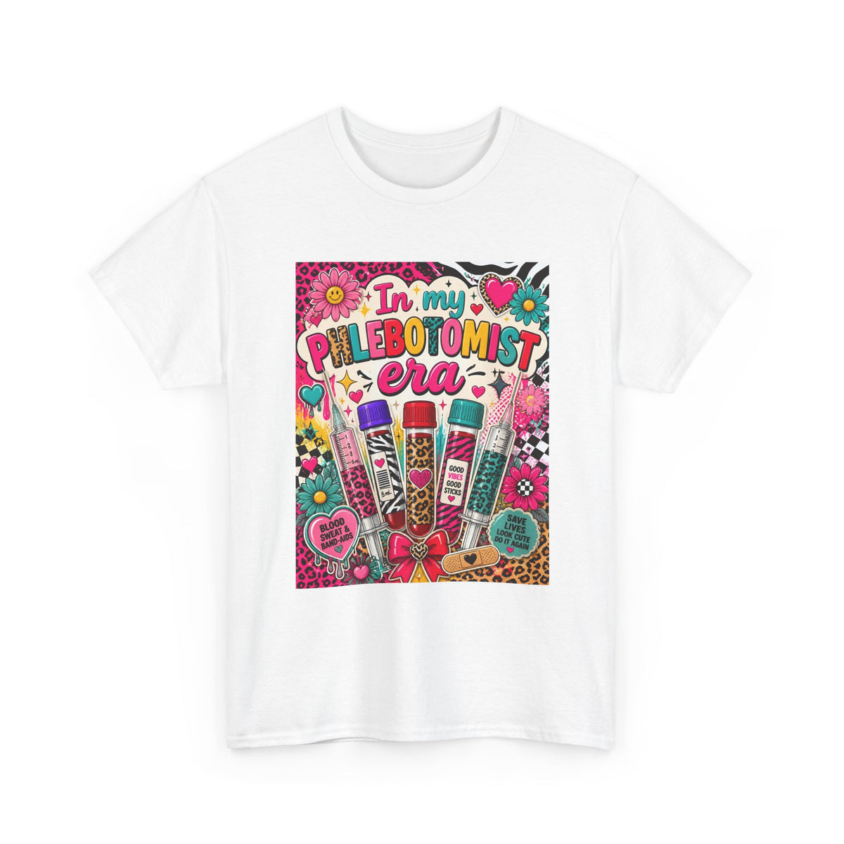 Phlebotomist Era T‑Shirt — Retro Colorful Medical Tech Tee