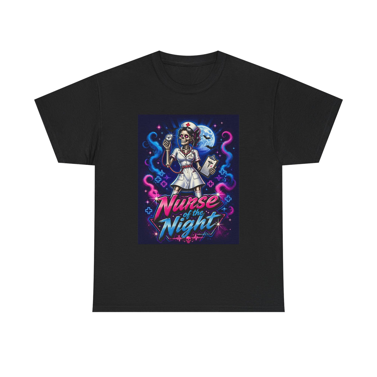 Nurse of the Night T-Shirt — Neon Gothic Night Shift Nurse Tee