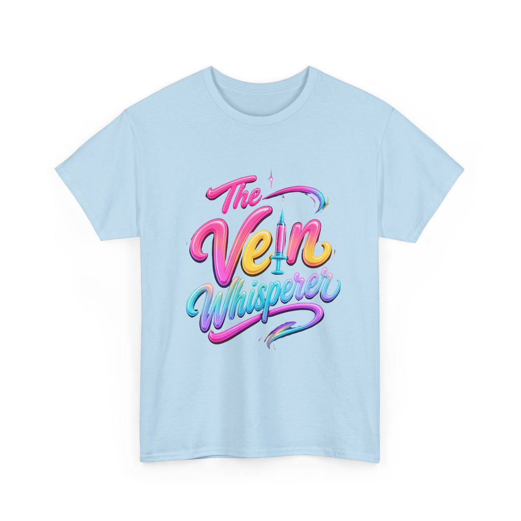The Vein Whisperer T-Shirt — Colorful Retro Script Medical Enthusiast Tee