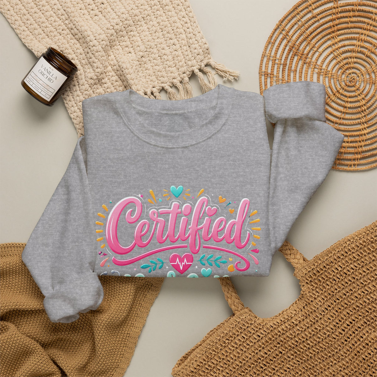 Certified Nursing Assistant Sweatshirt — Cute Colorful CNA Crewneck Gift