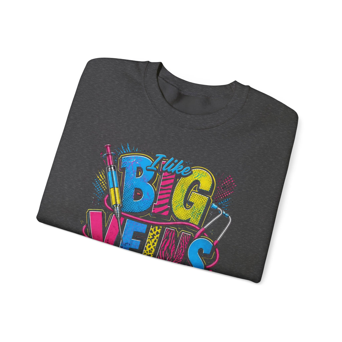 Sewing Crewneck Sweatshirt — "I Like Big Bows and I Cannot Lie" Colorful Quilting Design