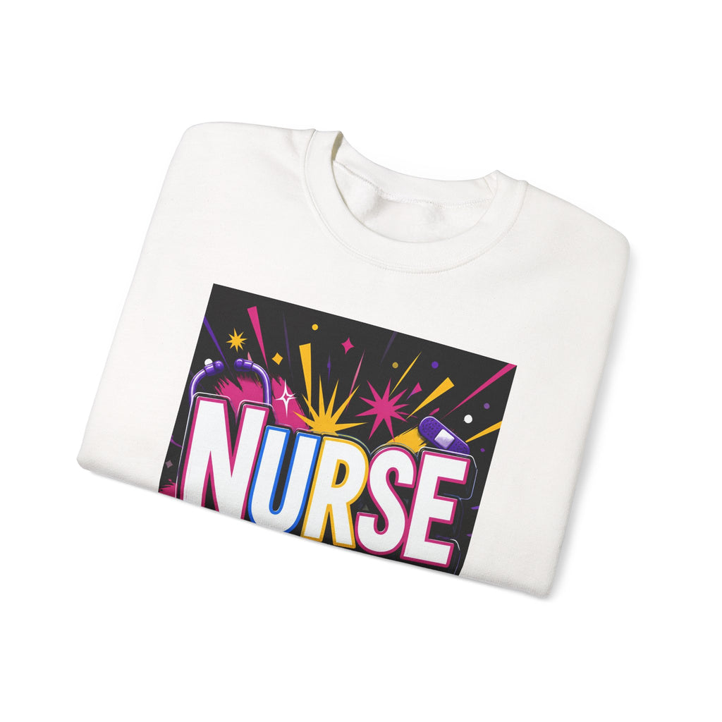 Nurse Crewneck Sweatshirt – "I Love Inspire Heal" Colorful Graphic