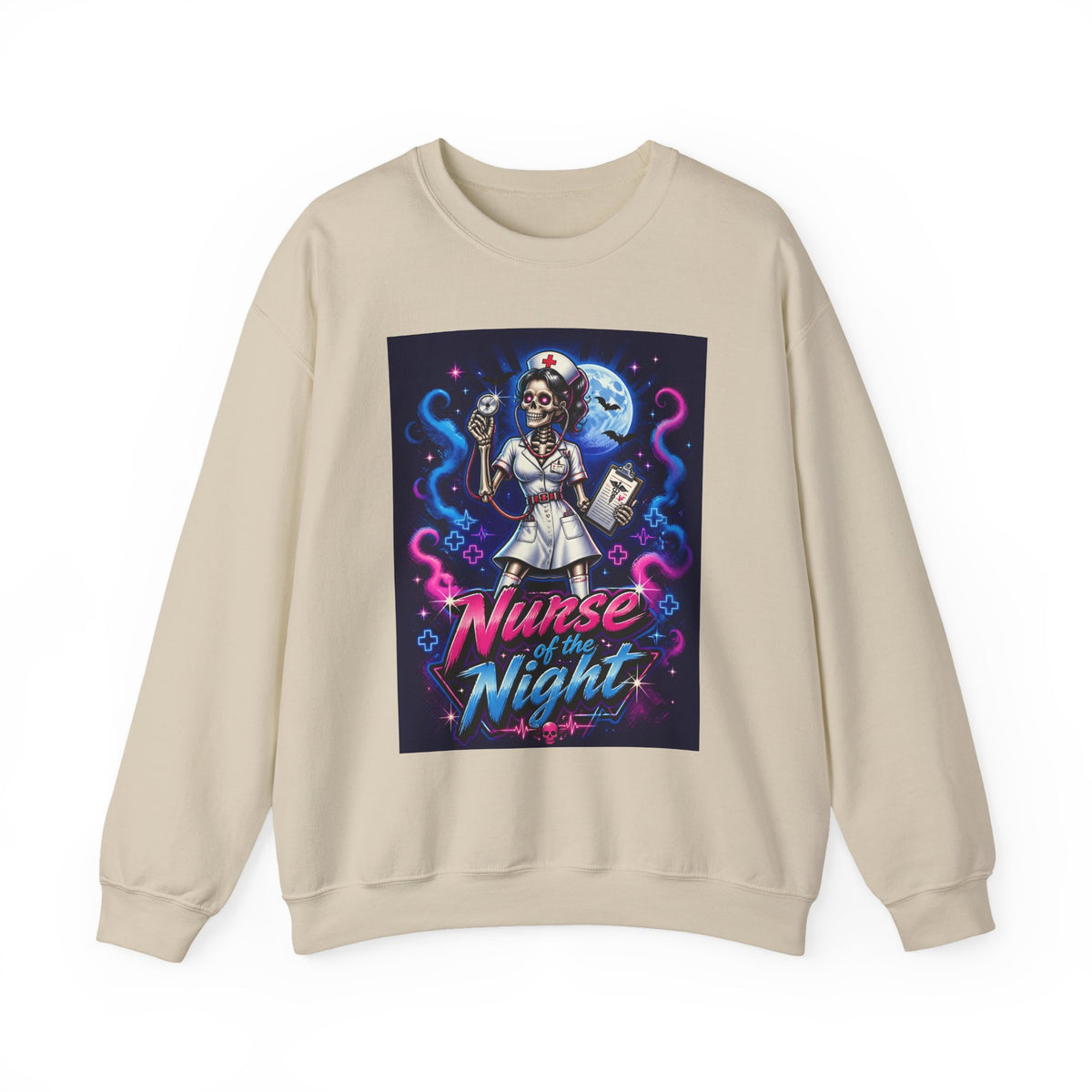 Nurse of the Night Sweatshirt - Retro Neon Nightshift RN Crewneck