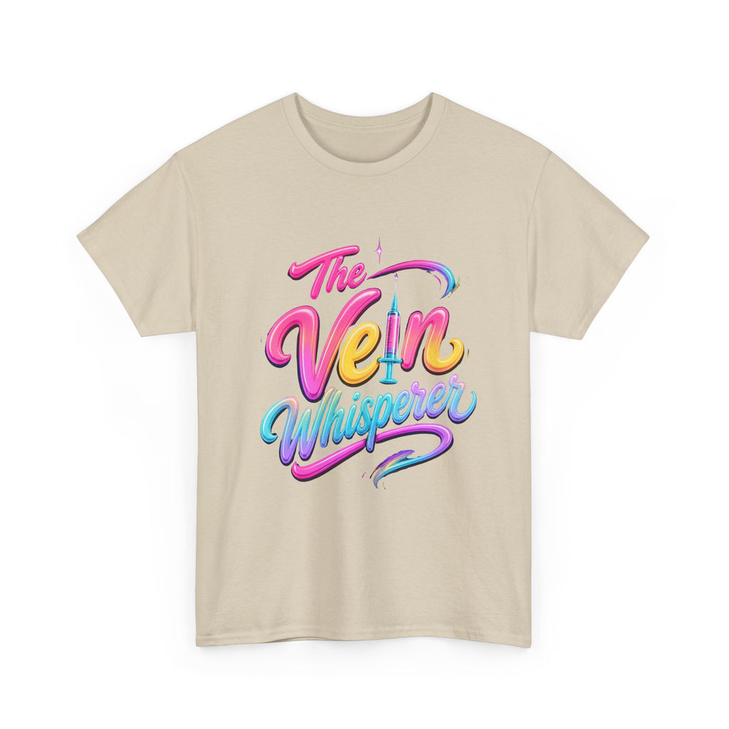 The Vein Whisperer T-Shirt — Colorful Retro Script Medical Enthusiast Tee