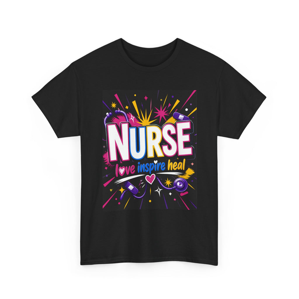 Nurse I Love, Inspire, Heal T-Shirt — Colorful Appreciation Tee for Nurses