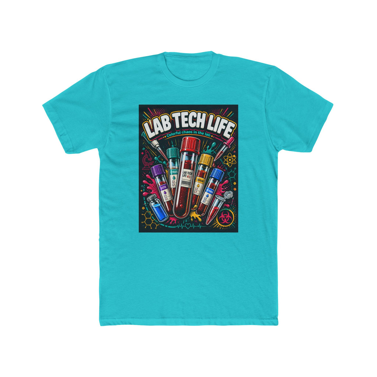 Lab Tech Life T-Shirt — Funny Medical Lab Technician Tee with Colorful Vials
