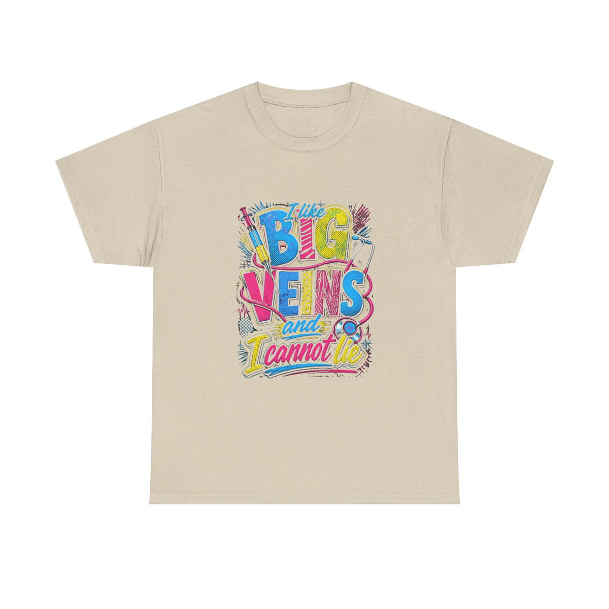 T-Shirt — "Big Veins and I Cannot Lie" Retro Graphic Tee