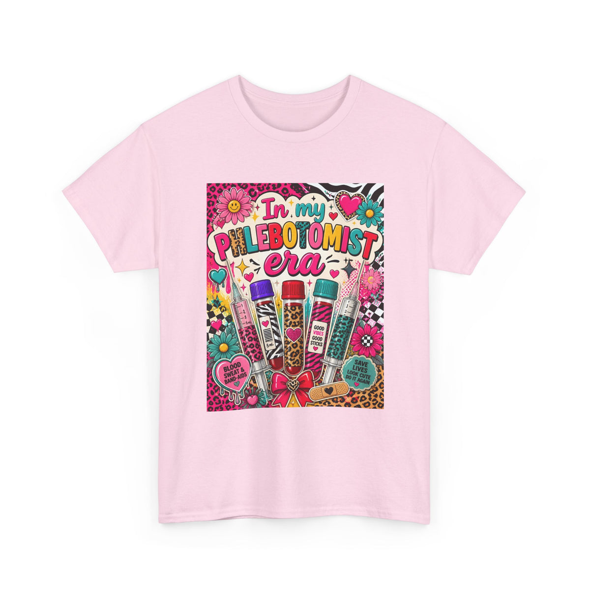 Phlebotomist Era T‑Shirt — Retro Colorful Medical Tech Tee