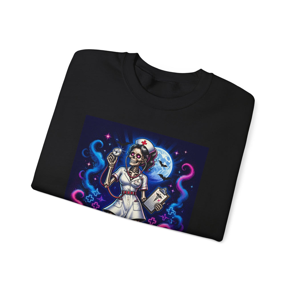 Nurse of the Night Sweatshirt - Retro Neon Nightshift RN Crewneck