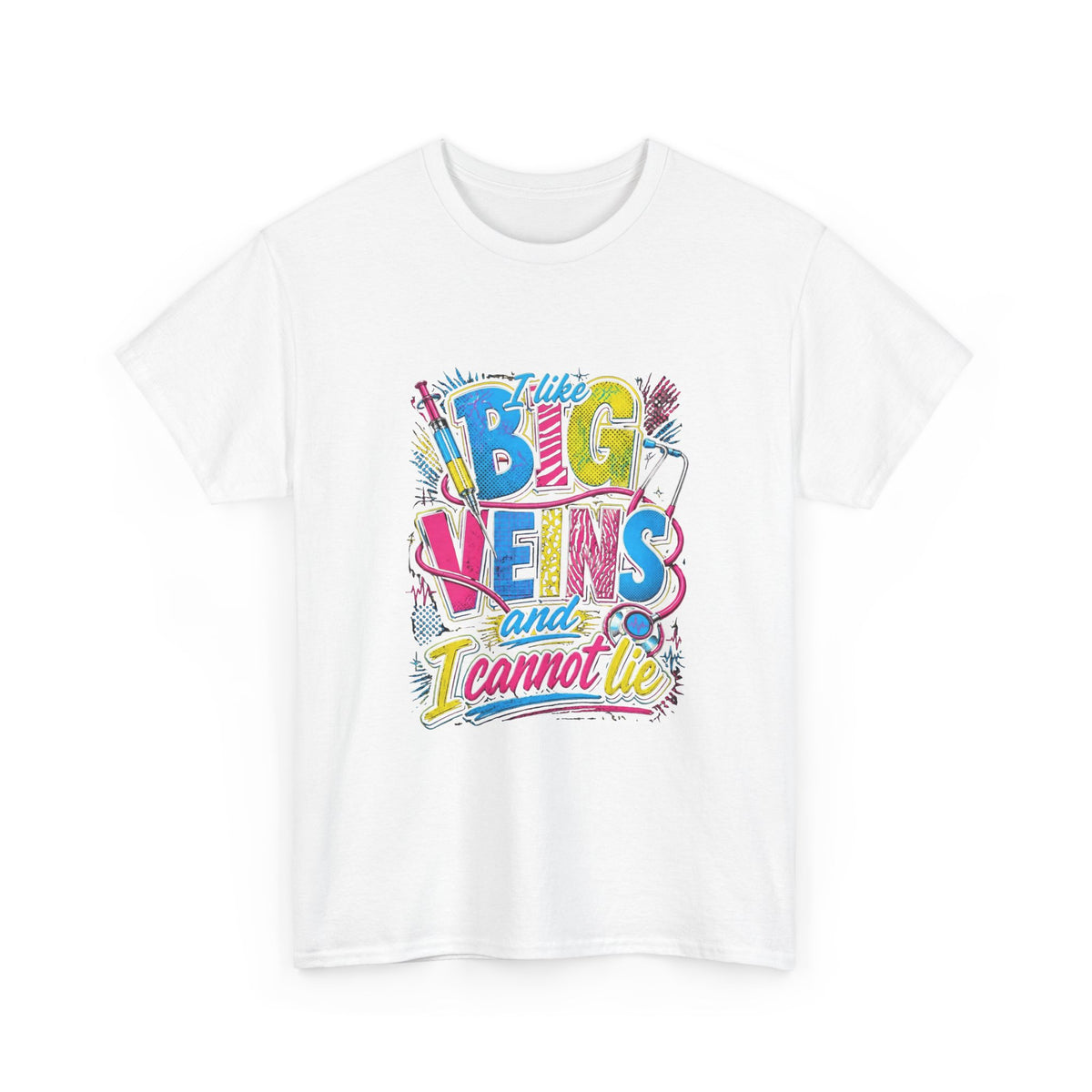 T-Shirt — "Big Veins and I Cannot Lie" Retro Graphic Tee