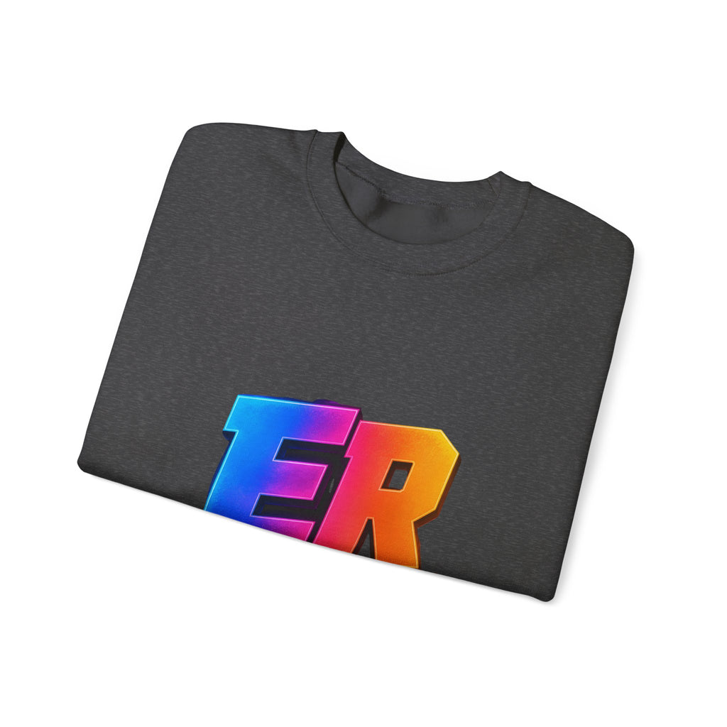 ER Crew Sweatshirt – Colorful Retro Gradient Logo Crewneck