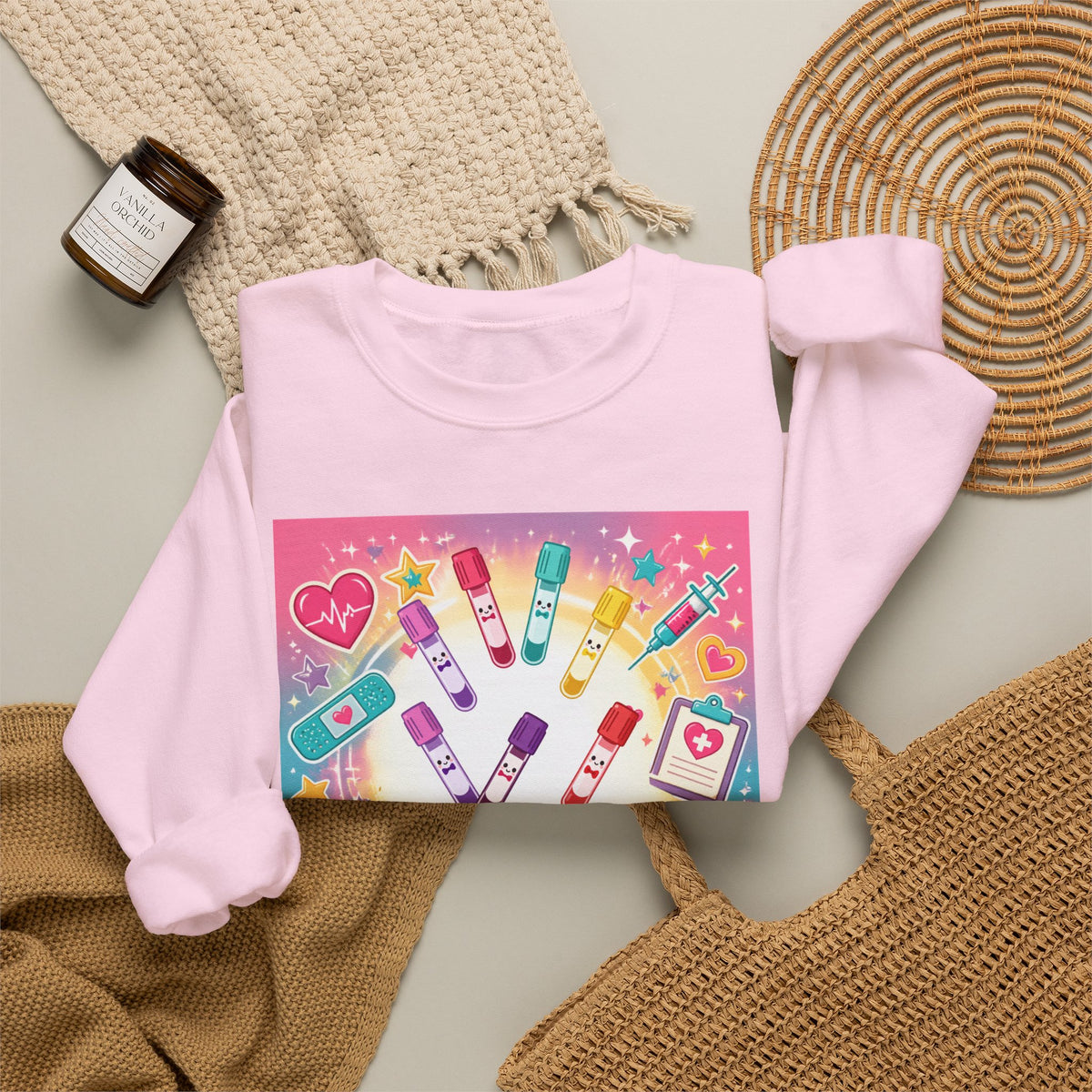 Princess Scrubs Crewneck Sweatshirt — "Forget the Glass Slippers, Princess Scrubs" Nursing Apparel