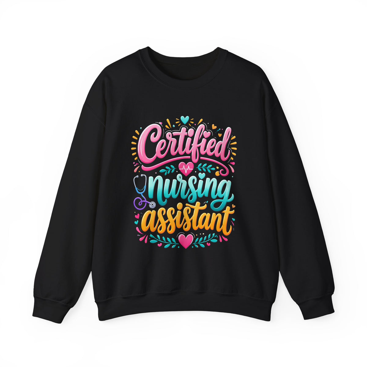 Certified Nursing Assistant Sweatshirt — Cute Colorful CNA Crewneck Gift