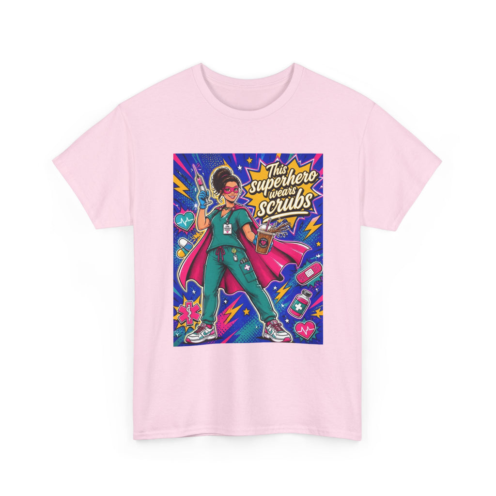 Superhero Scrubs Tee — "This Superhero Wears Scrubs" Nurse Medical Appreciation T-Shirt