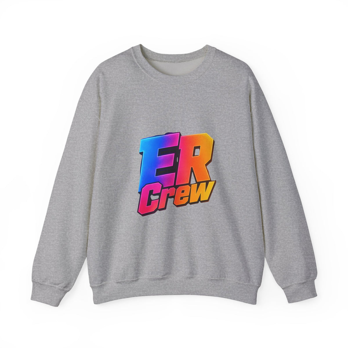 ER Crew Sweatshirt – Colorful Retro Gradient Logo Crewneck
