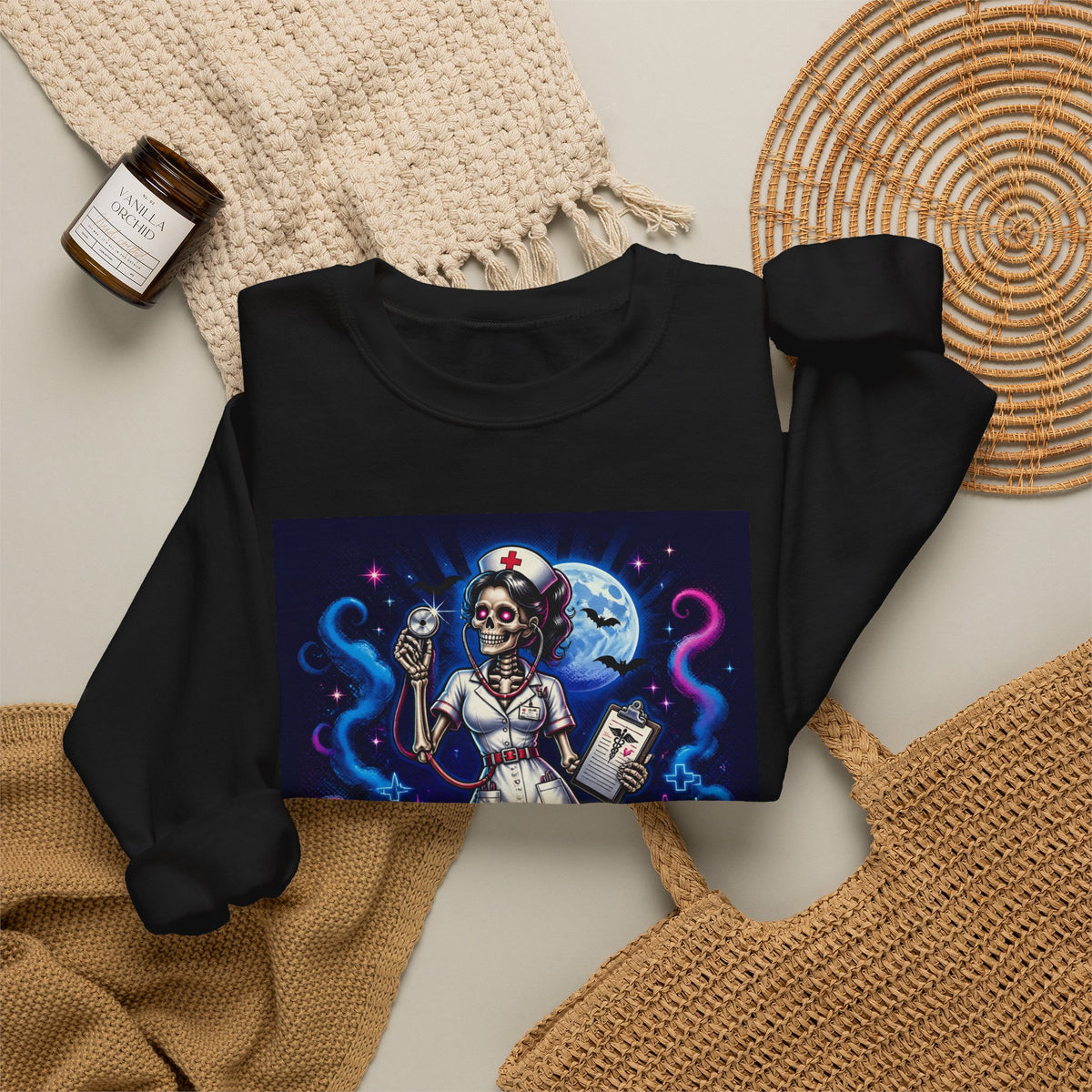 Nurse of the Night Sweatshirt - Retro Neon Nightshift RN Crewneck
