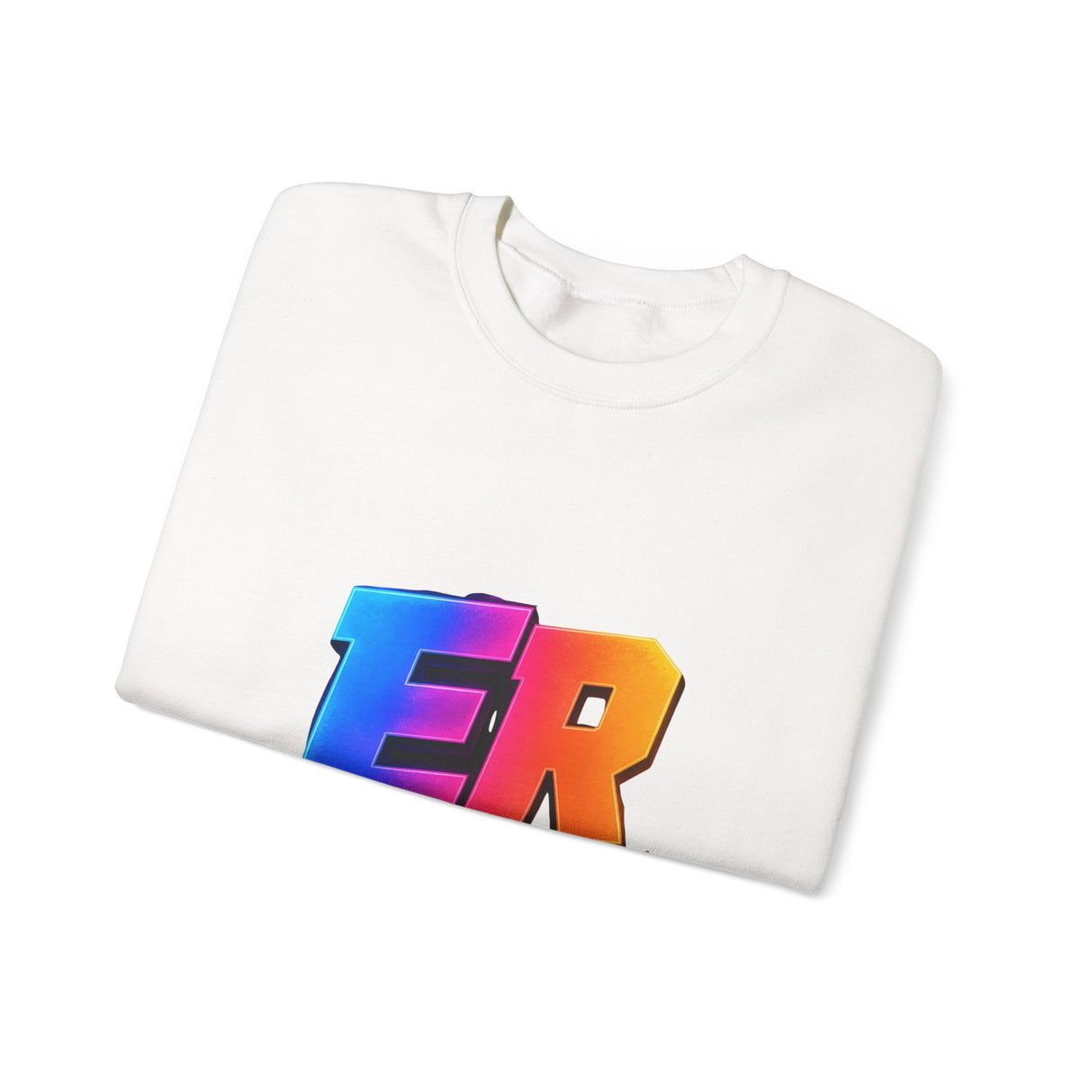 ER Crew Sweatshirt – Colorful Retro Gradient Logo Crewneck