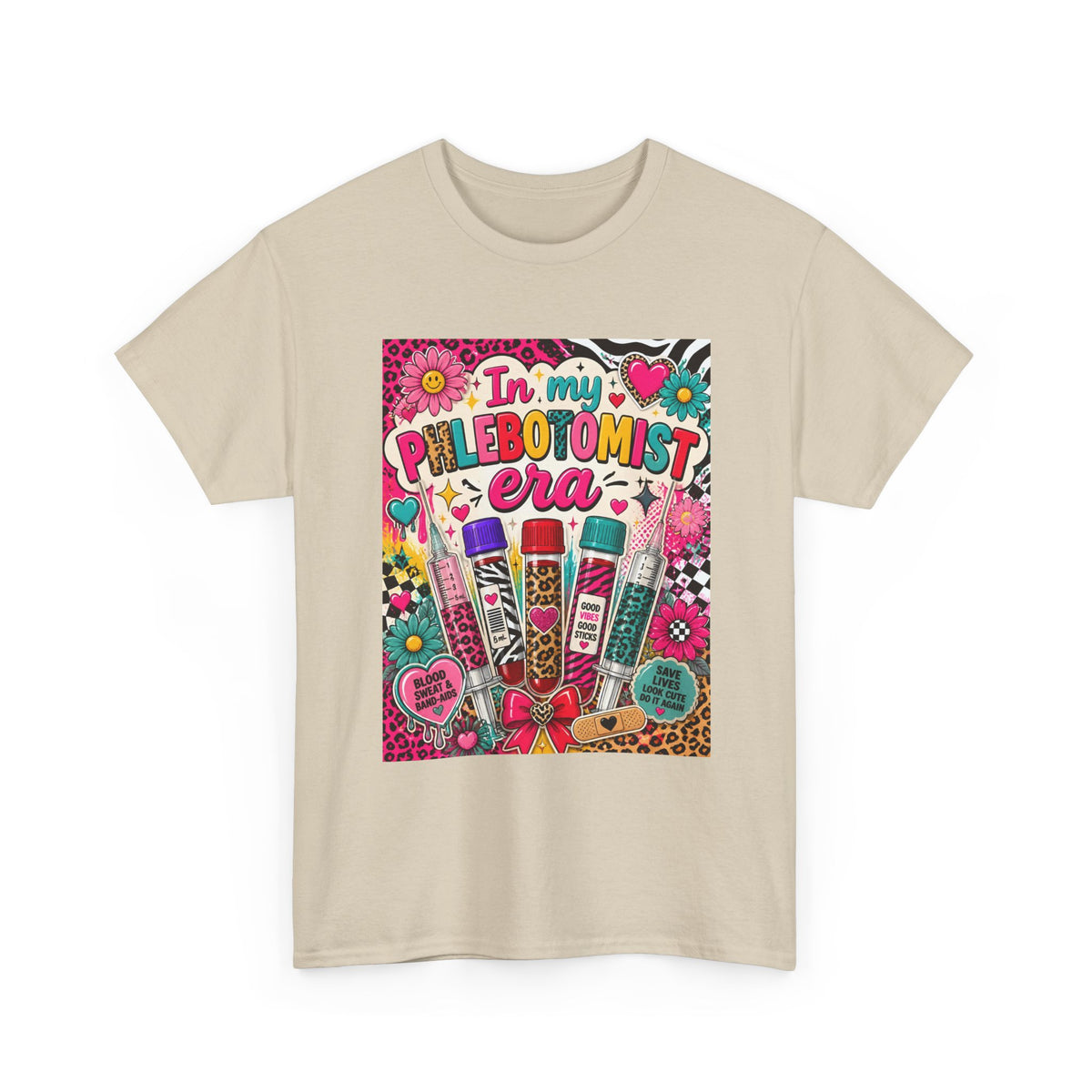 Phlebotomist Era T‑Shirt — Retro Colorful Medical Tech Tee