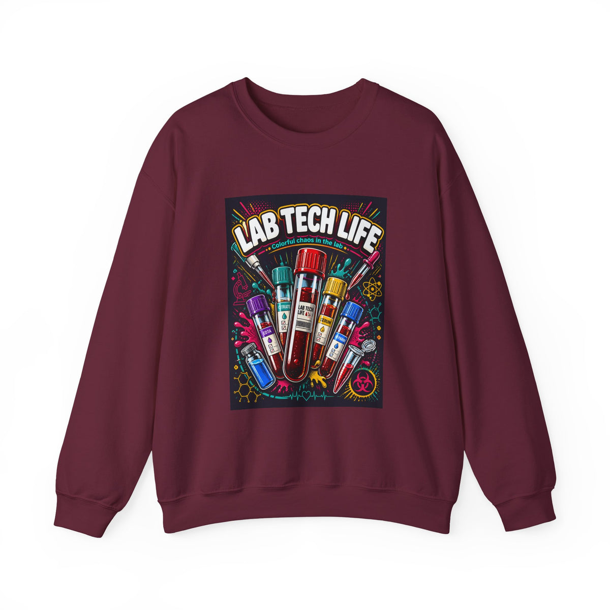 Lab Tech Life Sweatshirt — Colorful Test Tube Medical Lab Tech Shirt