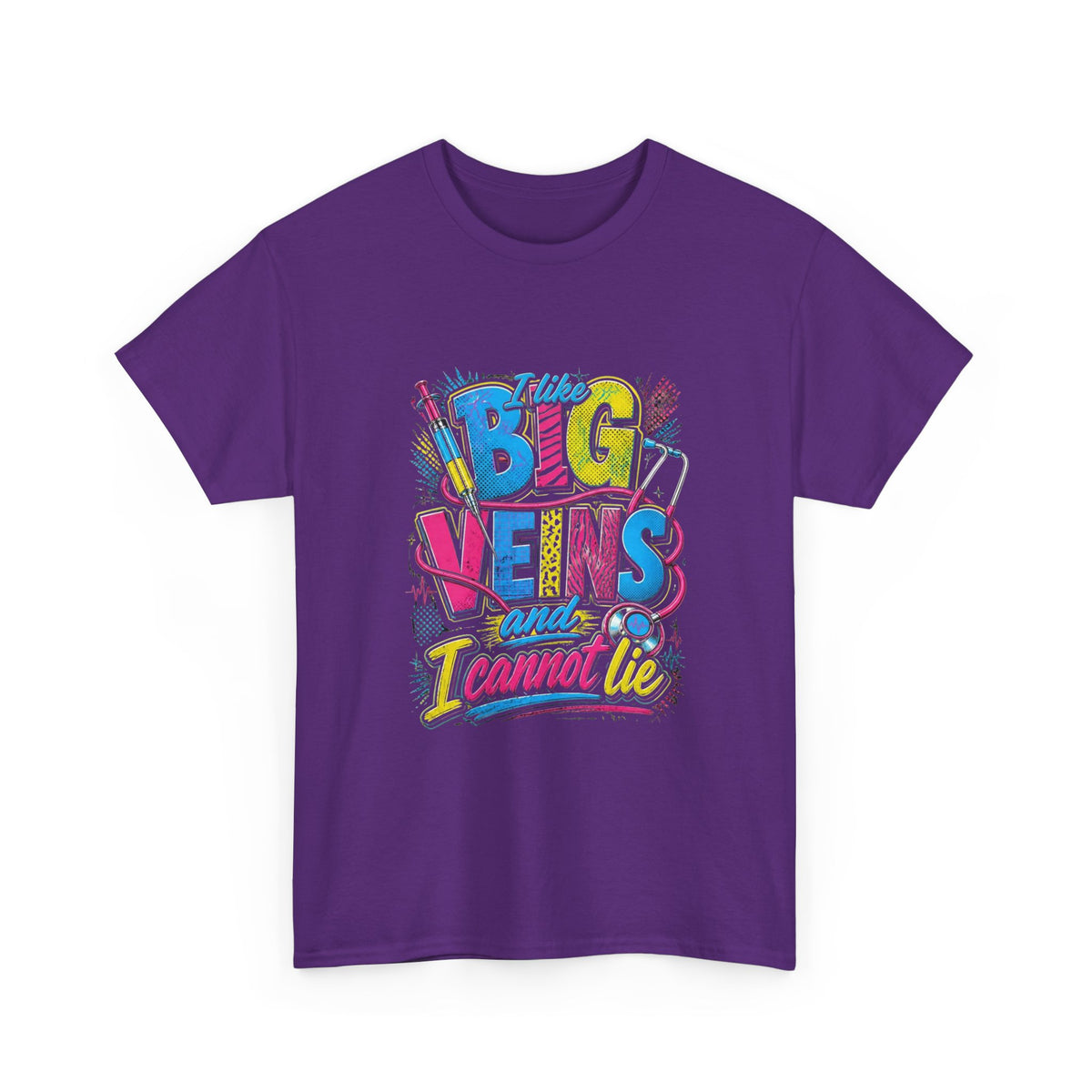 T-Shirt — "Big Veins and I Cannot Lie" Retro Graphic Tee