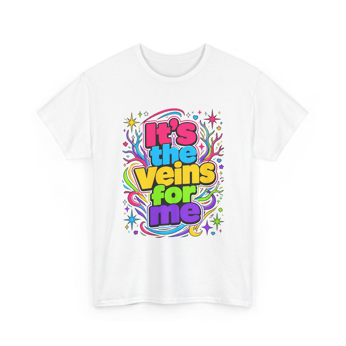 It’s the Veins For Me T-Shirt — Colorful Retro Pride Graphic Tee