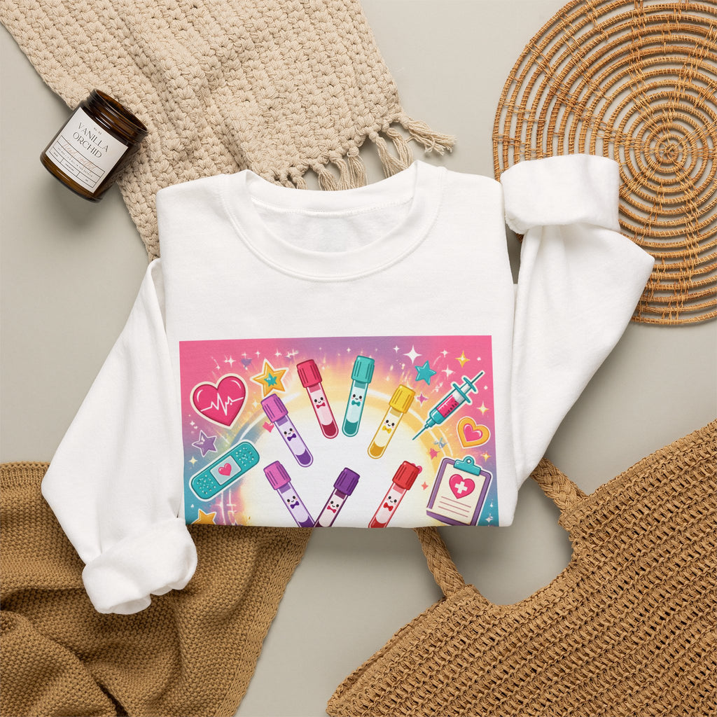 Princess Scrubs Crewneck Sweatshirt — "Forget the Glass Slippers, Princess Scrubs" Nursing Apparel