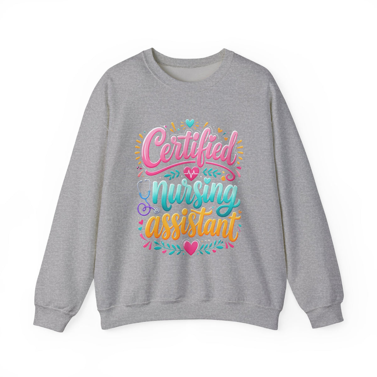 Certified Nursing Assistant Sweatshirt — Cute Colorful CNA Crewneck Gift