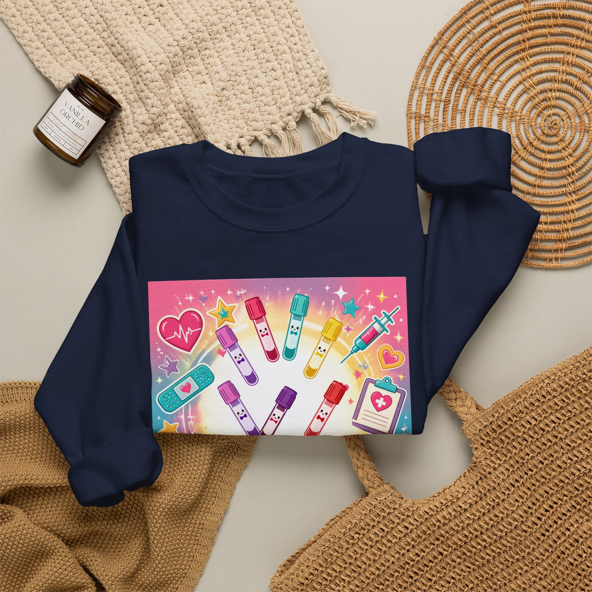 Princess Scrubs Crewneck Sweatshirt — "Forget the Glass Slippers, Princess Scrubs" Nursing Apparel