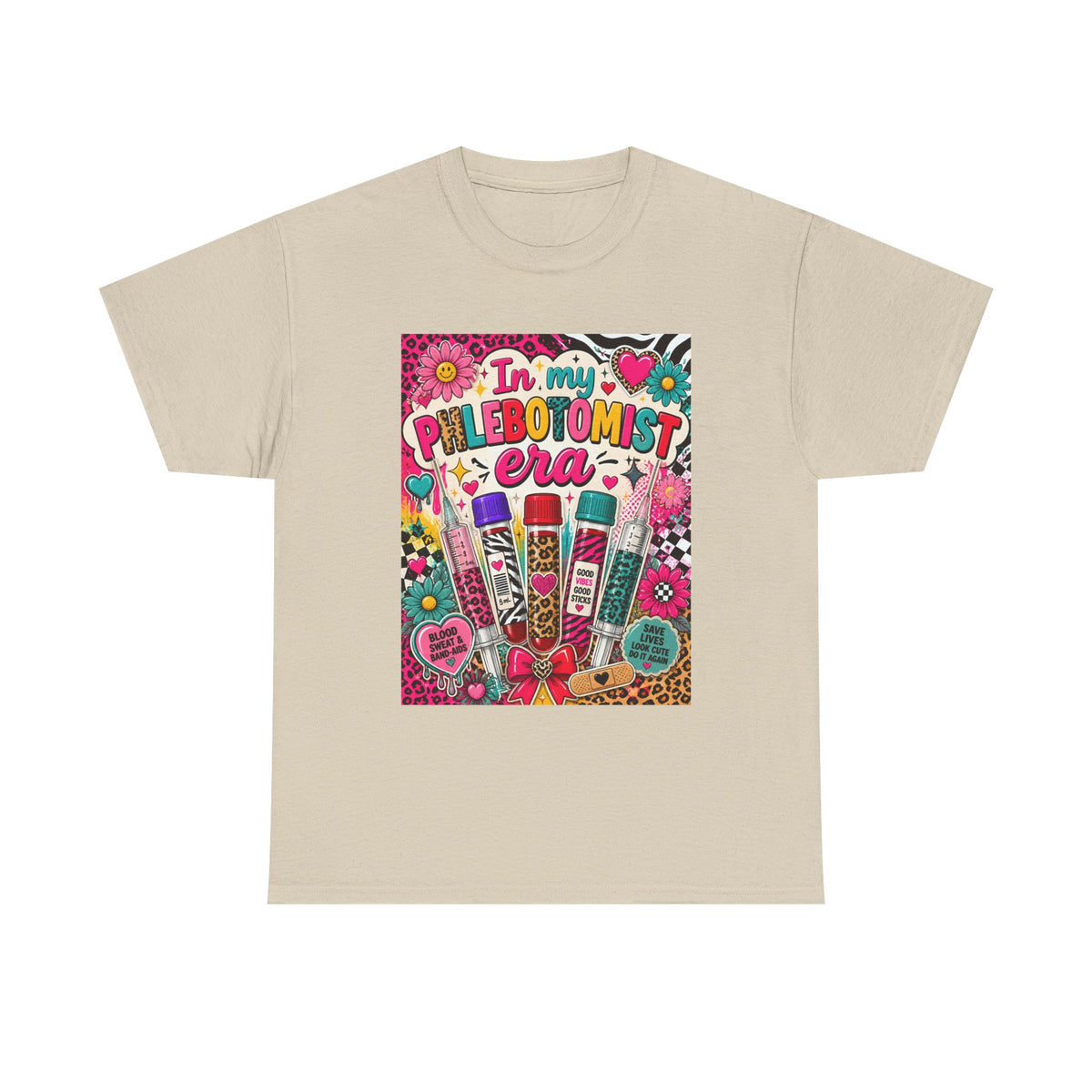 Phlebotomist Era T‑Shirt — Retro Colorful Medical Tech Tee