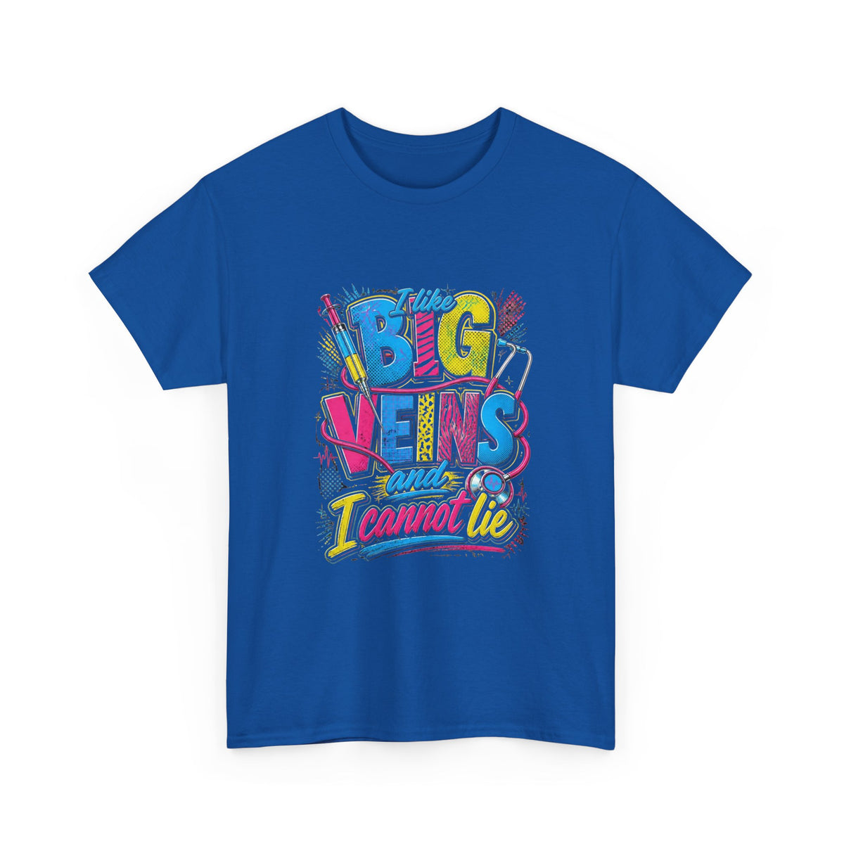 T-Shirt — "Big Veins and I Cannot Lie" Retro Graphic Tee