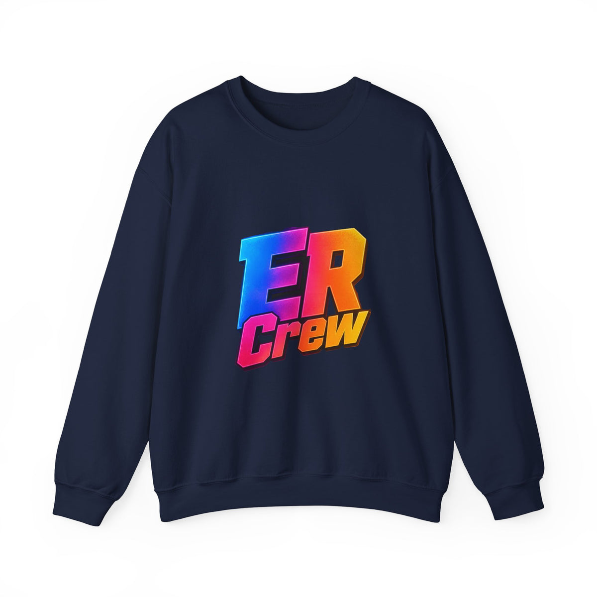 ER Crew Sweatshirt – Colorful Retro Gradient Logo Crewneck