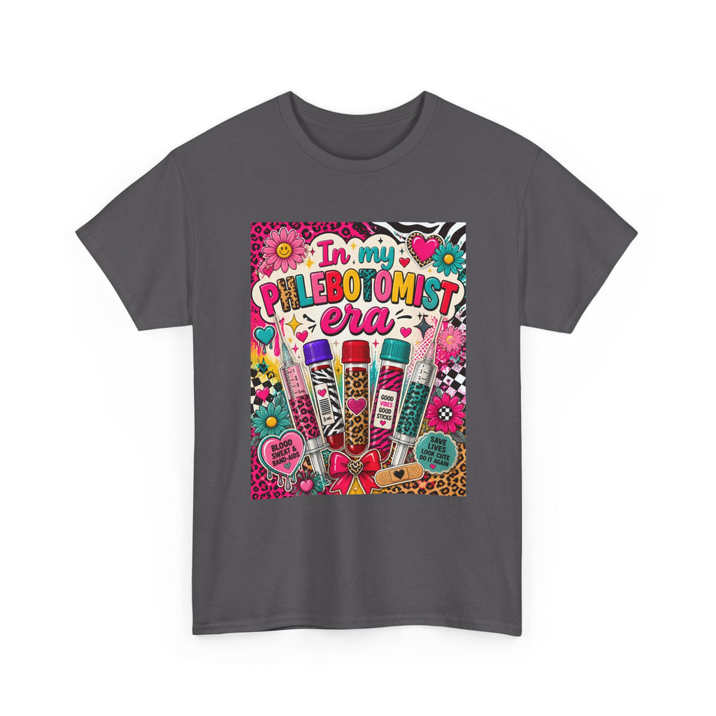 Phlebotomist Era T‑Shirt — Retro Colorful Medical Tech Tee