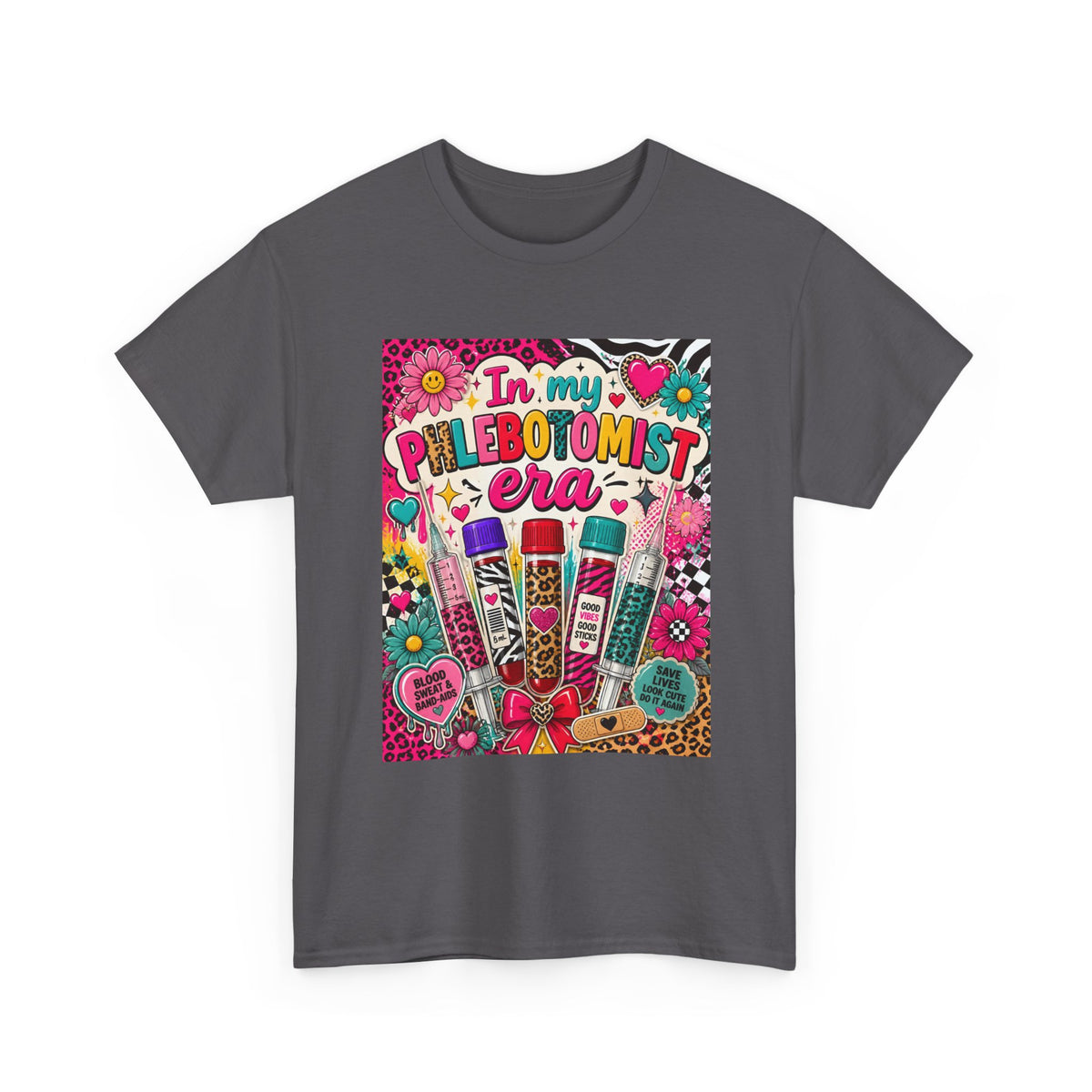 Phlebotomist Era T‑Shirt — Retro Colorful Medical Tech Tee