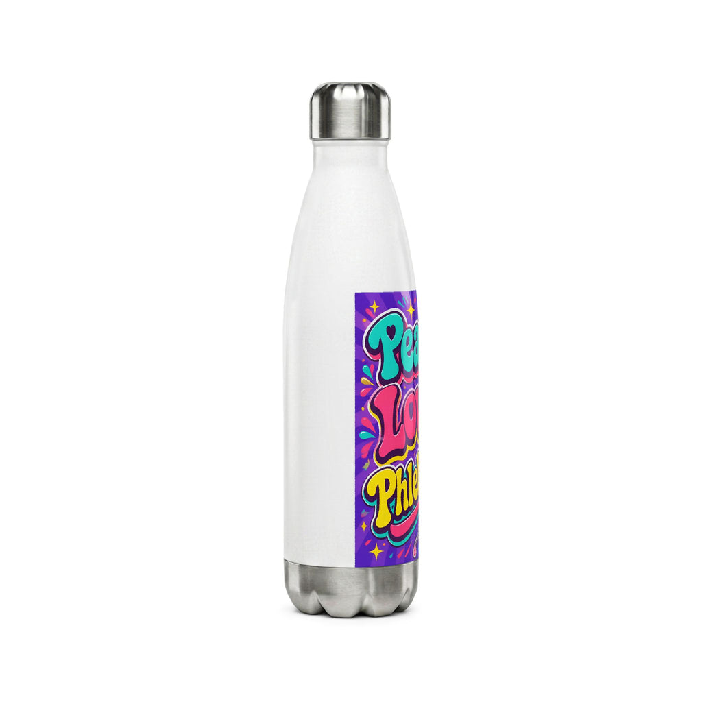 Peace Love Phlebotomy Stainless Steel Water Bottle – 17oz Insulated Bottle for Nurses & Phlebotomists