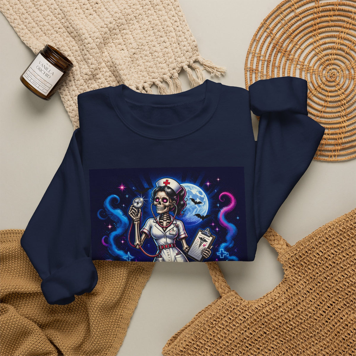 Nurse of the Night Sweatshirt - Retro Neon Nightshift RN Crewneck