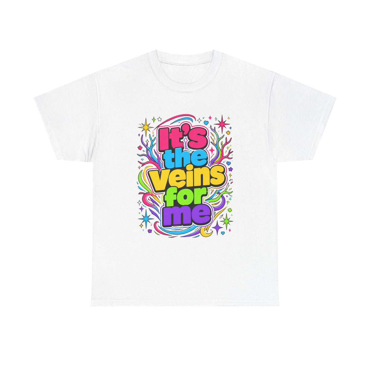 It’s the Veins For Me T-Shirt — Colorful Retro Pride Graphic Tee