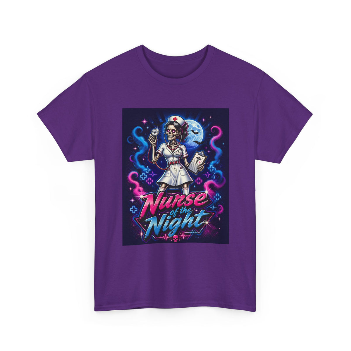 Nurse of the Night T-Shirt — Neon Gothic Night Shift Nurse Tee